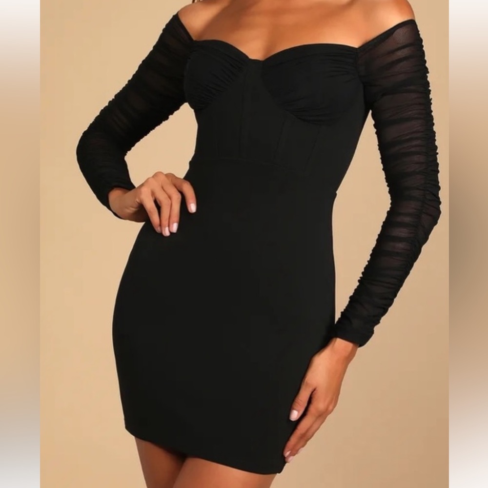 Privy Bustier Bodycon Dress Asymmetric Hem